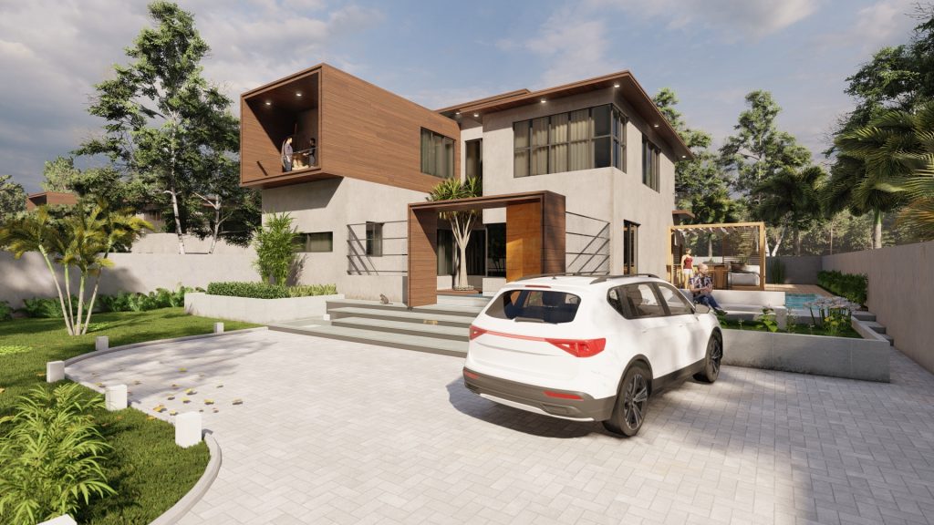 A home in its landscape — Exterior visualization